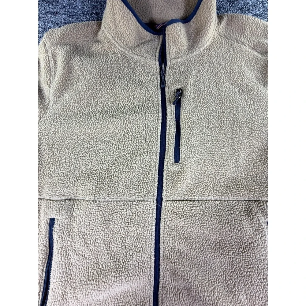 Free Country Fleece Jacket Mens 2XL 50-52 Camel Long Sleeve Full Zip Winter